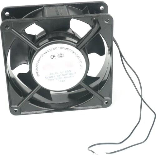 220V AC 120x120x38mm Axial Radiator Fan 87CFM 2500RPM Ball Bearing High Speed