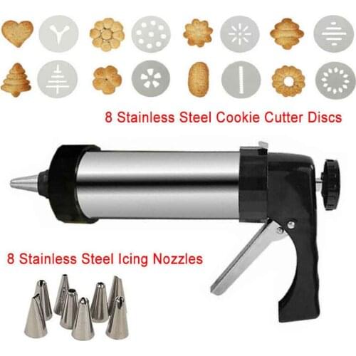 Biscuit Maker Cookie Gun Cookie Making Machine Cake Decoration Press Molds Pastry Piping Nozzles Cookie Press Kit Baking Tools