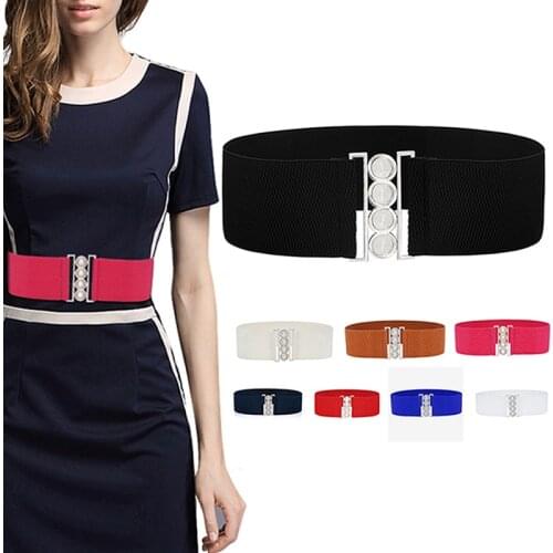 Waistband Women Invisible Belt Buckle Plastic Comfortable Elastic Belt For Women Men Adjustable No Show Web Belt For Jeans