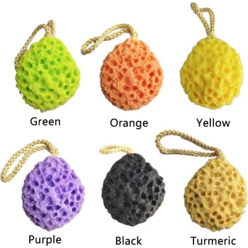 1Pc Soft Bath Sponge Ball Shower Droplet Honeycomb Rub Washing Body Pot Scrubber Cleaning Spa Face Brushes Bathroom Supplies