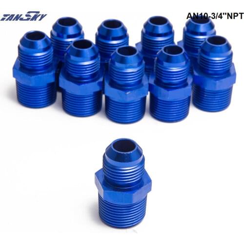 10PCS/LOT Oil cooler fitting AN10-3/4''NPT (blue,H Q) TK-FITTING AN10-3/4''NPT