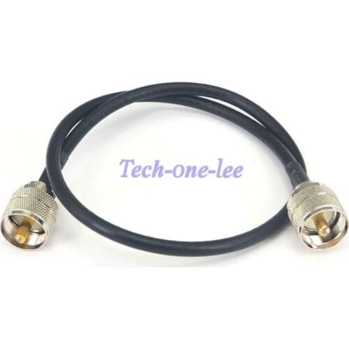 2 piece/lot RF Coaxial cable UHF male to male connector UHF PL259 male to UHF male PL259 RG58 Pigtail cable 50cm