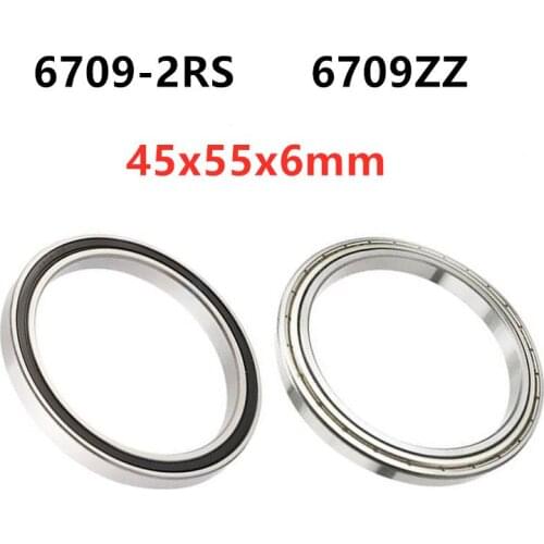 20pcs/lot 6709ZZ 6709-2RS 45x55x6 thin wall deep groove ball bearings 6709RS 6709Z 6709 -2Z 45*55*6 mm