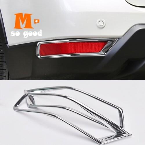 2017 2018 2019 2020 For Nissan XTrail T32 Car Accessories X-Trail Rogue ABS Chrome Car Rear Back Fog Lamp Light Cover Trim 2pcs
