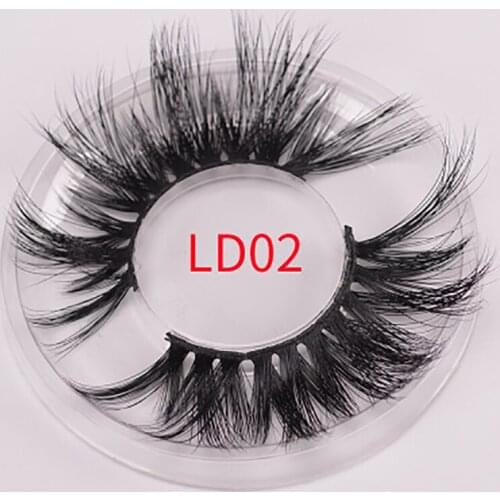 25mm new 5D mink fur lengthened multi-layer three-dimensional thick fake eyelashes European and American style 3D mink fur