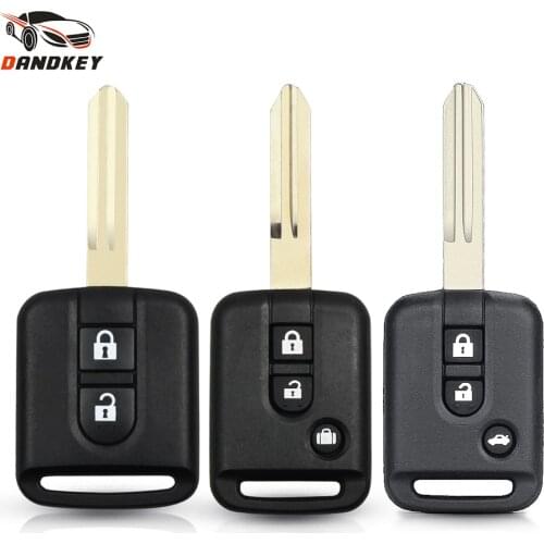 Dandkey 2/3 Buttons Blank Remote Car Key Shell For Nissan Micra 350Z Pathfinder Almera Navara 2002 - 2016 Auto Key Case Fob