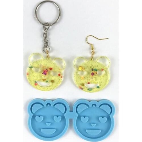 Bears Pendant Mold Bears Earrings Mold for Resin Epoxy Resin Diy Craft Pendant Earrings Jewelry Making