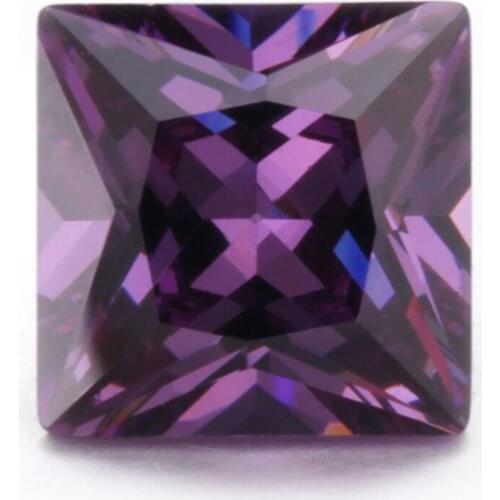 Hot Sale Size 1.5x1.5~12x12mm Square Shape Princess Cut 5A Amy Zirconia Stone Synthetic Gems CZ stone For Jewelry