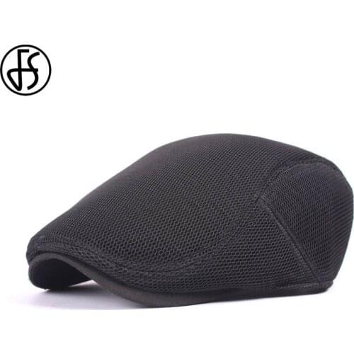 FS Fashion Caps Berets For Women Men Summer Cotton Solid Flat Hat Unisex Black White Casual Cabbie Hats Boinas Para Hombres