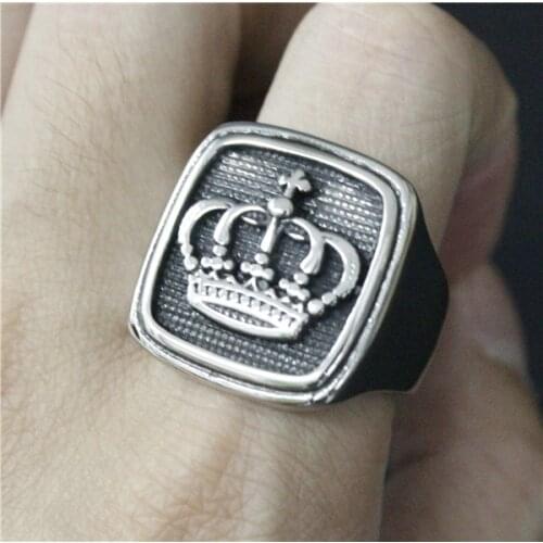 Crown Ring 316L Stainless Steel Jewelry Newest Biker Ring