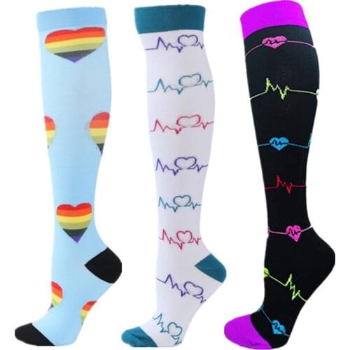 Compression Stockings Size S-XXL Fit Medical Edema,Diabetes,Varicose Veins Circulation Running Men Women Knee Compression Socks