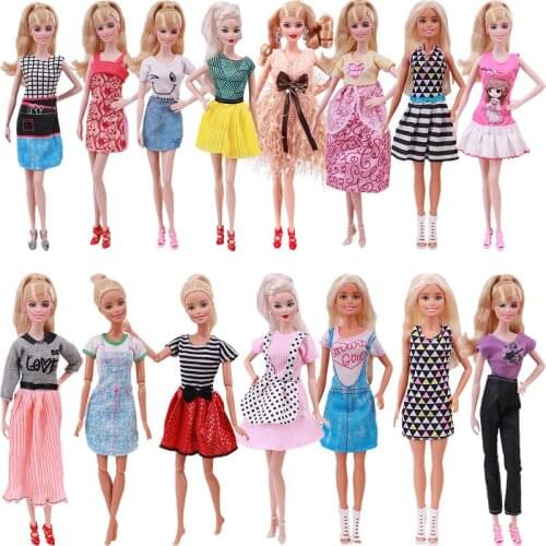 Doll Clothes For Barbies Printed Skirts&Suits Beauty And Fashion To The Dolls Of Our Future Generations