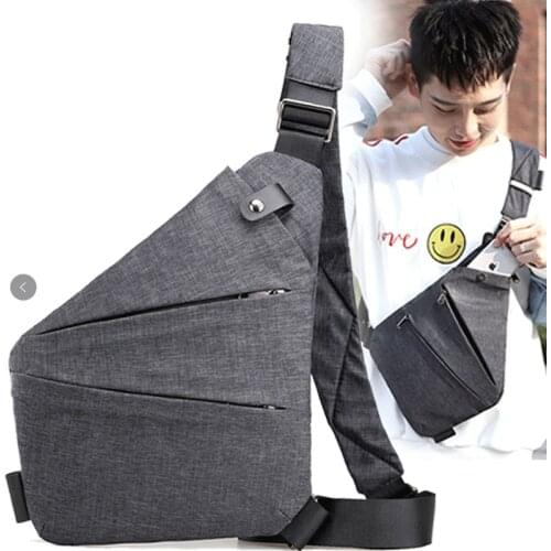 2021 Anti-theft Men Chest Bag Waterproof Chest Pack Travel Personal Pocket Tactical Male Sling Purse Chest Cross body Bag Pouch