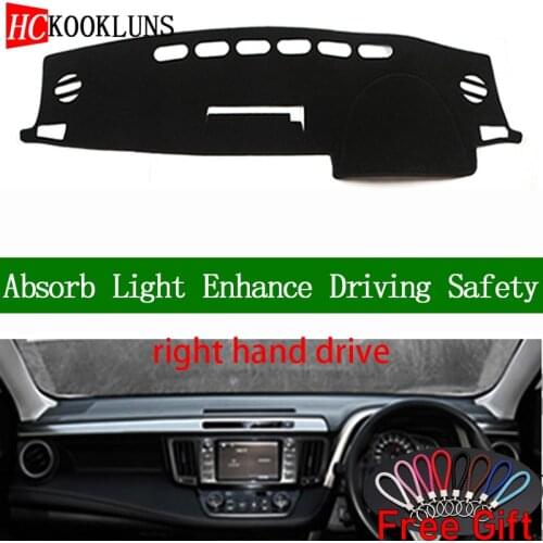 For Toyota RAV4 2013 2014 2015 2016 2017 2018 2019 Right Hand Drive Dashboard Cover Car Stickers Dash Mat Interior Accessories