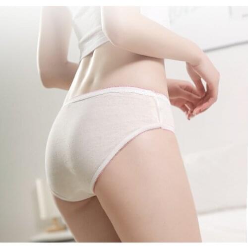 4pcs/lot One-Time Cotton Pregnant Disposable Underwear White Briefs Women Breathable Underpants Clothing Shorts Panties