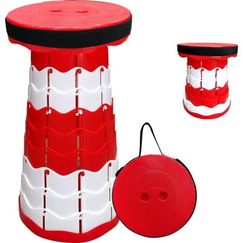 Portable Telescoping Stool Portable Collapsible Stool for Camping Garden Fishing Hiking Travel BBQ Adjustable Plastic Stools