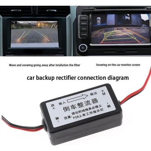 Hot Sale 12V DC Power Relay Capacitor Filter Connector Rectifier for Car Rear View Auto Camera Filter Backup Camera Rectifier