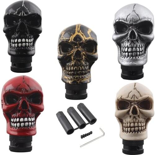 Universal Skull Head Style Car Truck Manual Gear Shift Knob Lever Shifter Gear Stick For Car Modified Manual Transmission