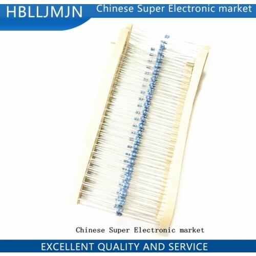 1000PCS 1/6W 1/8W 0.125W 1% Metal Film Resistor Five Ring Power Resistor 1K 10K