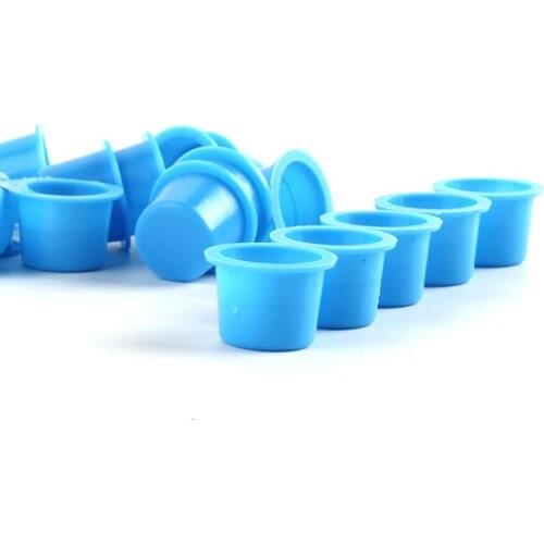 1000Pcs Plastic Tattoo nk Cups 11*13mmFor Permanent Tattoo Makeup Eyebrow Makeup Pigment Container Caps Disposable Accessories