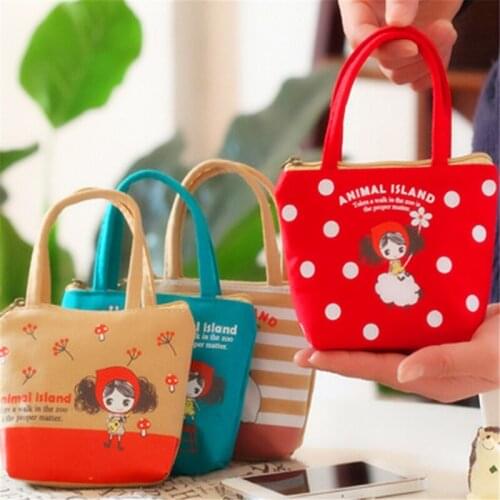 2020 Cute Girls Coin Purse Cartoon Mini Handbag For Children Canvas Bag Headset Bags Women Small Kawaii Wallet Zipper Pocket Bag