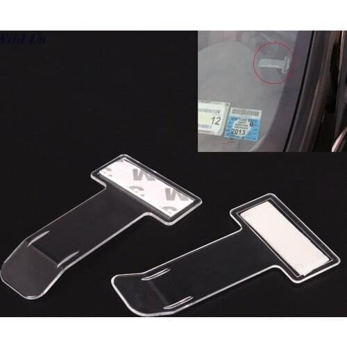 5pcs/lot Car Vehicle Parking Ticket Permit Holder Clip Sticker Windscreen Fastener Stickers Kit Car Accessories