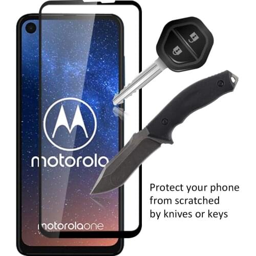 9D 9H Tempered Glass For Moto One Action Full Cover Screen Protector For Motorola Moto One Action Protective Phone Film