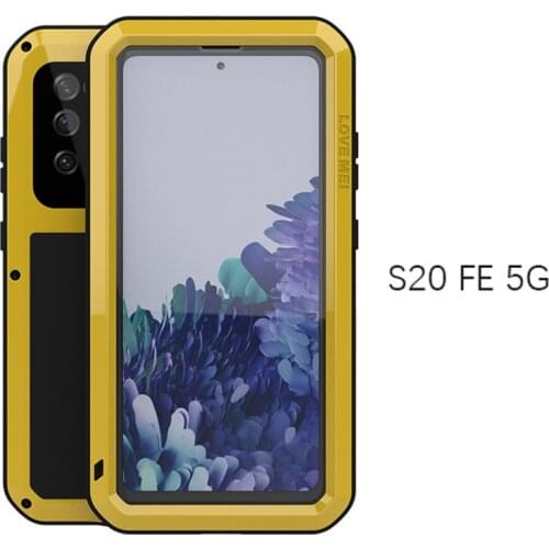 Aluminum Doom Matel Case for Samsung S20 FE 5G Shockproof Dirtproof Phone Cover for Galaxy S20fe Heavy Duty Dropproof Fundas