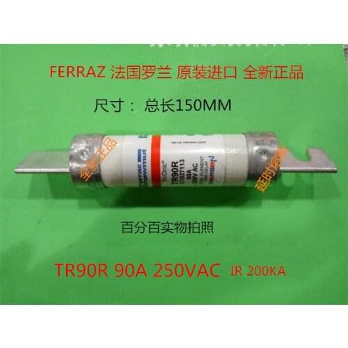 Free shipping 5pcs TR90R delay fuse Ferraz France Roland Mersen mersen fuse 90A 250VAC