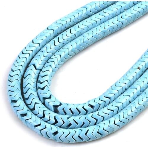 Natural Stone Beads Square Wavy Shape Loose Spacer Beads for Jewelry Making DIY Bracelets Necklace Ear Studs Accessories 15