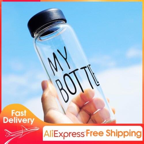 My bottle Plastic Fashion Sport Water Bottle 500ml style Heat resistant Leakproof color lovers travel Water Bottles PC material