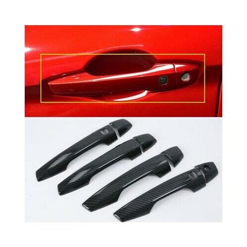 Carbon Fiber Smart Key Door Handle Cover For Mitsubishi Eclipse Cross 2018-2020