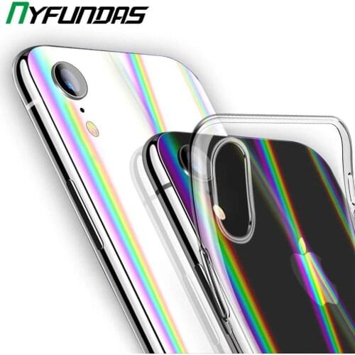 Aurora Laser Psychedelic Holographic Rainbow Phone Back Screen Protector Case Cover For Apple iPhone 11 Pro Max XR X XS 8 Plus 7