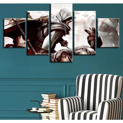 Black White Ancient Cold-blooded Killer Canvas HD Prints Posters Home Decor Wall Art Pictures 5 Pieces Art Paintings No Frame