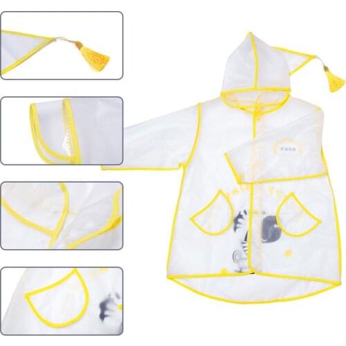 Children Raincoat Transparent Waterproof Hooded Raincoat for Girls Boys Kindergarten Children kids rain jacket