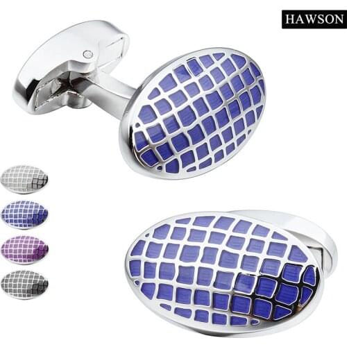 Enamel Colorful Mens Shirt Jewelry Accessories Classic Cufflinks For Blue White