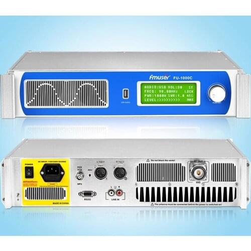 FMUSER FU-1000C 1000W FM Transmitter With USB Audio Input Interface