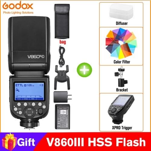 Godox V860III V860 III TTL Speedlite Li-ion Battery Fast HSS Flash Camera Top Flash for Sony Canon Nikon Olympus Fuji