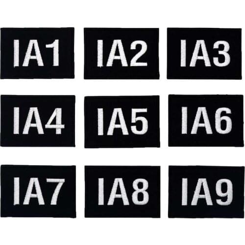 IA1 IA2 IA3 IA9 aimy tactical samurai biker badage Patch Embroidered iron on hook back for Clothes