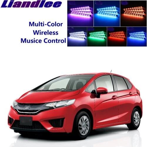 LiandLee Car Glow Interior Floor Decorative Atmosphere Seats Accent Ambient Neon light For HONDA Jazz Fit