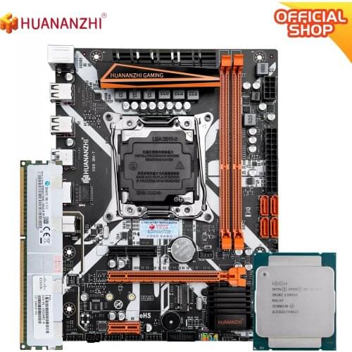 HUANANZHI X99 8M T X99 Motherboard with Intel XEON E5 2678 V3 with 1*32G DDR3 RECC memory combo kit set NVME USB3.0 ATX Server
