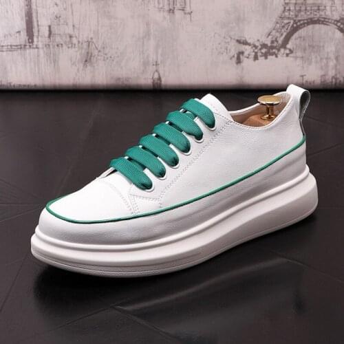 Designer Fashion Mens White Casual Comfort Shoes Platform Flats Lace Up Trending Leisure Concise Daily Zapatos Size 38-43 ERRFC