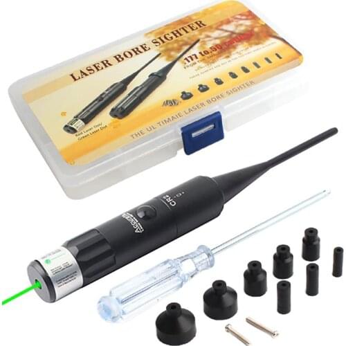 1 set Windage Elevation Adjustable Red Laser Boresighter Bore Sighter Kit For Hunting 0.17 To 0.5 Caliber Hunting Hand Gun