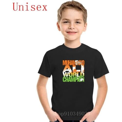 2020 New Fashion Muhammad Ali Champion Casual boy clothes girls clothes Summer 100% Cotton Kid Short Sleeves Children Clothes