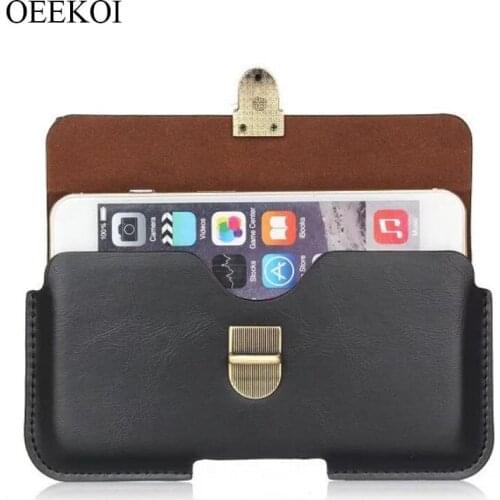 OEEKOI PU Leather Belt Clip Pouch Cover Case for bq 5521L Rich Max