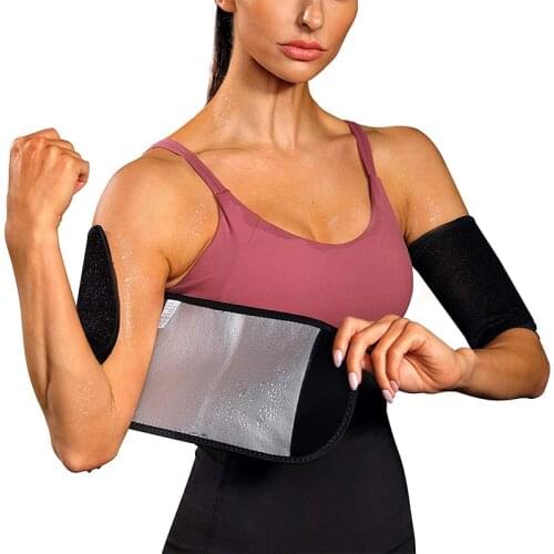 Sweat Arm Bands for Women Men Sauna Arm Trimmers Wraps Shaper Workout Adjustable Sleeves Thermo Trainer Shapewear Fitness Girdle