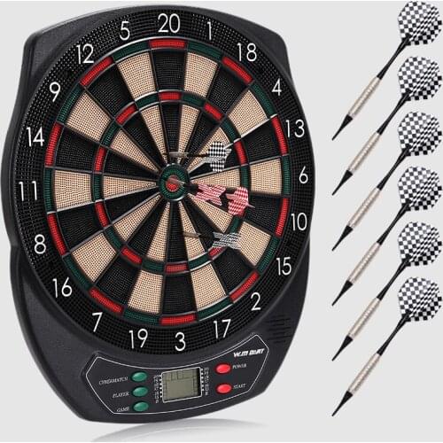 Professional Electric Dart Board Automatic LCD Scoring Display Electronic Dart Target Indoor Home Training With 6pcs Darts