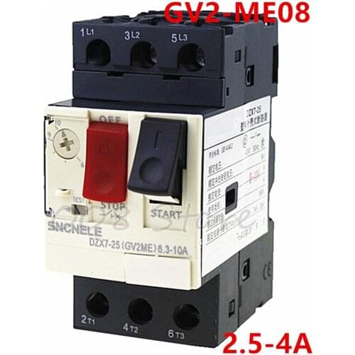 Motor Protector GV2 Series GV2ME08 GV2-ME08 2.5-4A