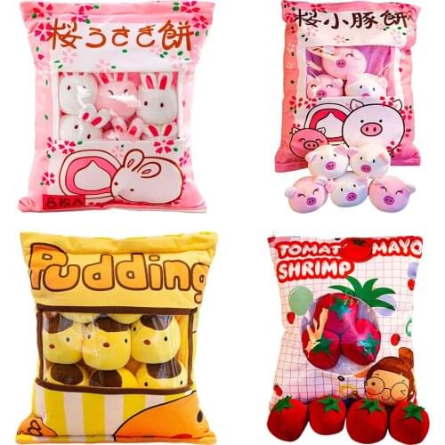 Kawaii Plush Pillow Cushion Baby Kids Creative Toys Throw Pillow Hugging Pillow Home Decoration Novelty Gift for Kids Adults