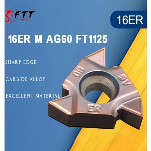 10PCS 16ER M AG60 FT1125 Thread Turning Tools Carbide insert Lathe cutter Tool Tokarnyy turning insert
